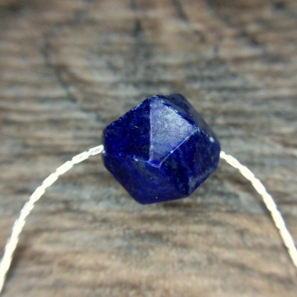 Lapis choker necklace, sterling silver, September birthstone, crystal healing - Picture 4 of 9